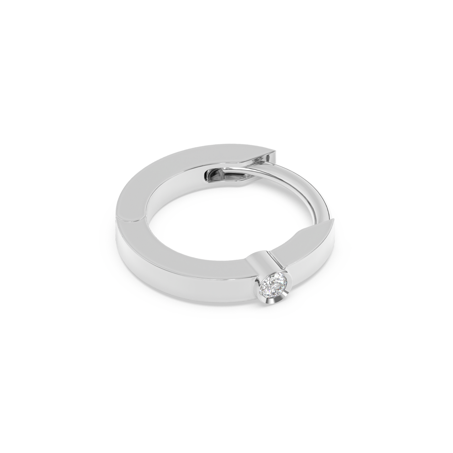 Tiny Diamond Huggies 14K Gold (0.01 ct.) | Single