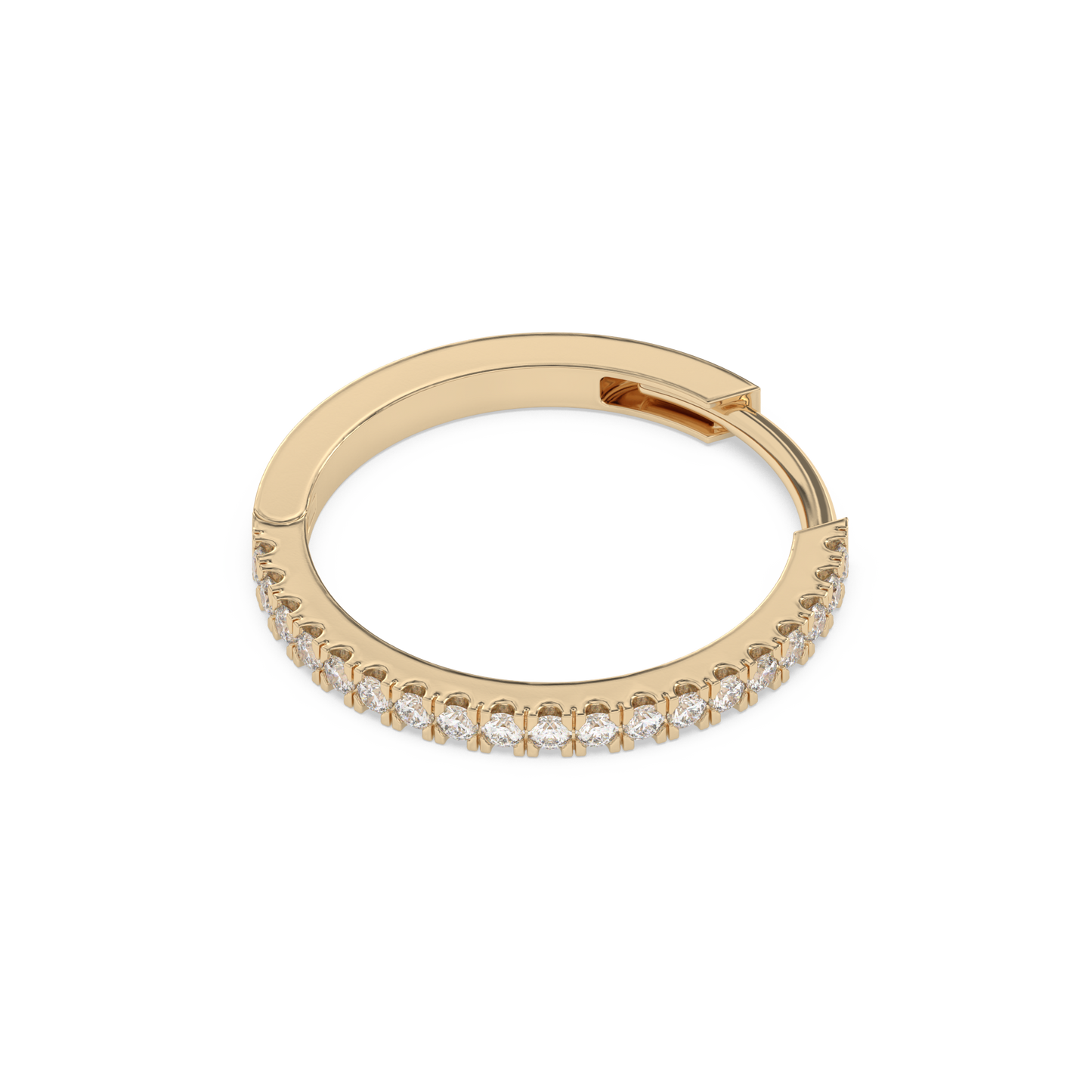 Medium Diamond Huggies 14K Gold (0.09 ct.) | Single