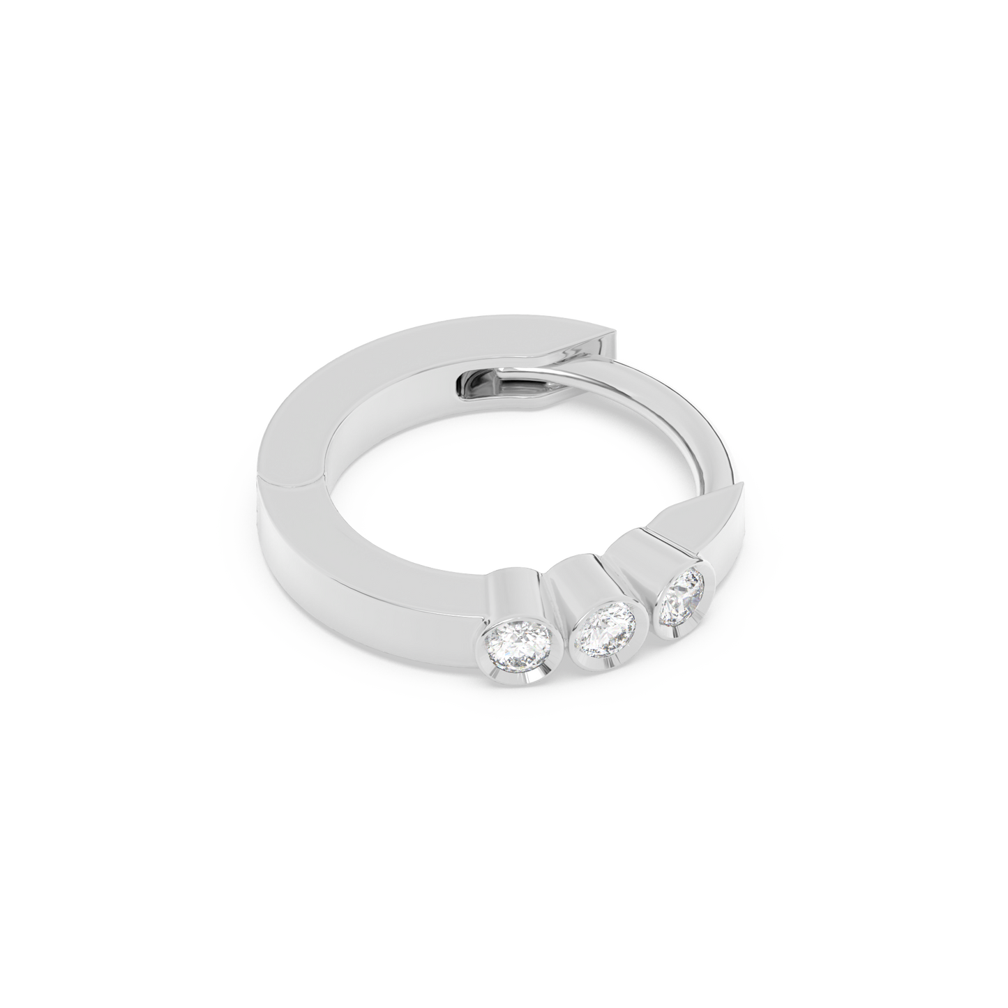 Tiny Diamond Huggies 14K Gold (0.03 ct.) | Single