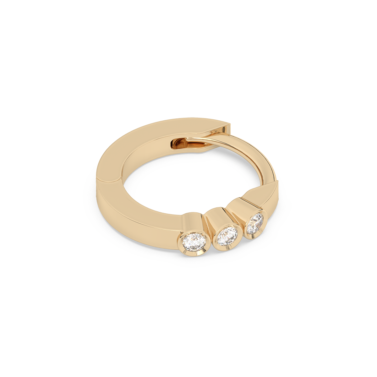Tiny Diamond Huggies - 14K Yellow Gold (0.03 ct.) | Single