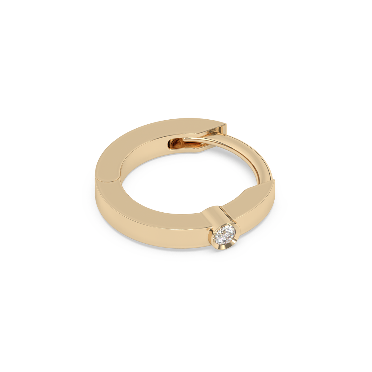 Tiny Diamond Huggies 14K Gold (0.01 ct.) | Single