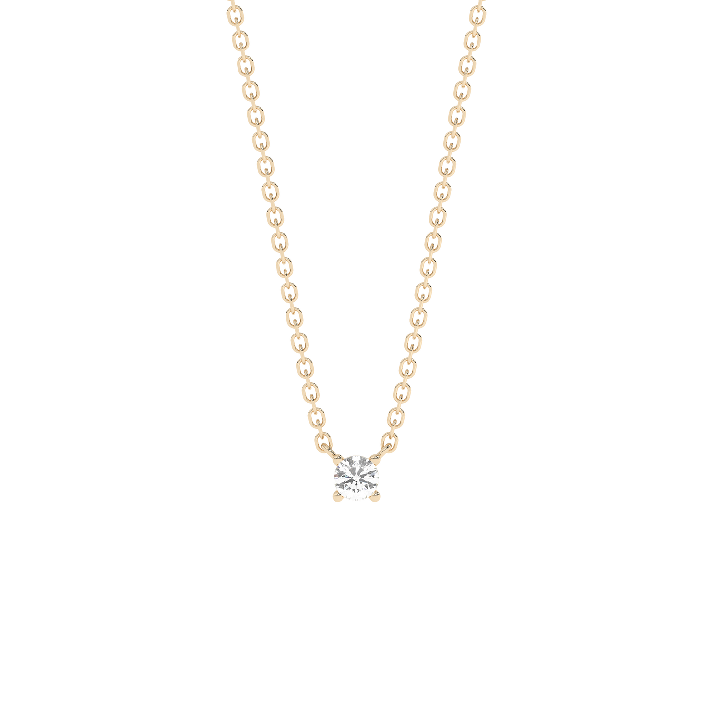 Tiny Prong Diamond Necklace 14K Gold (0.03 ct.)
