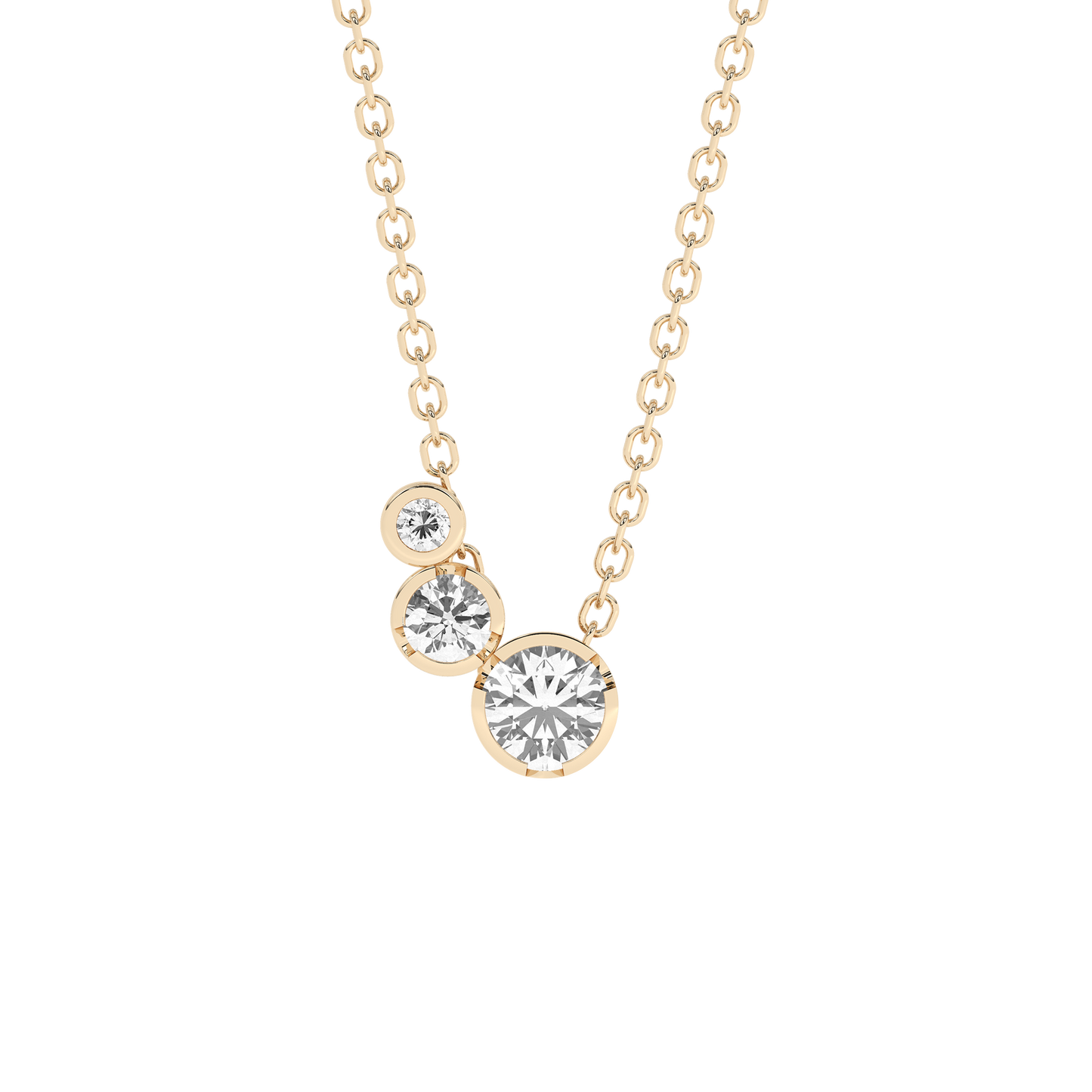 Bezel Diamond Necklace 14K Gold (0.26 ct.)