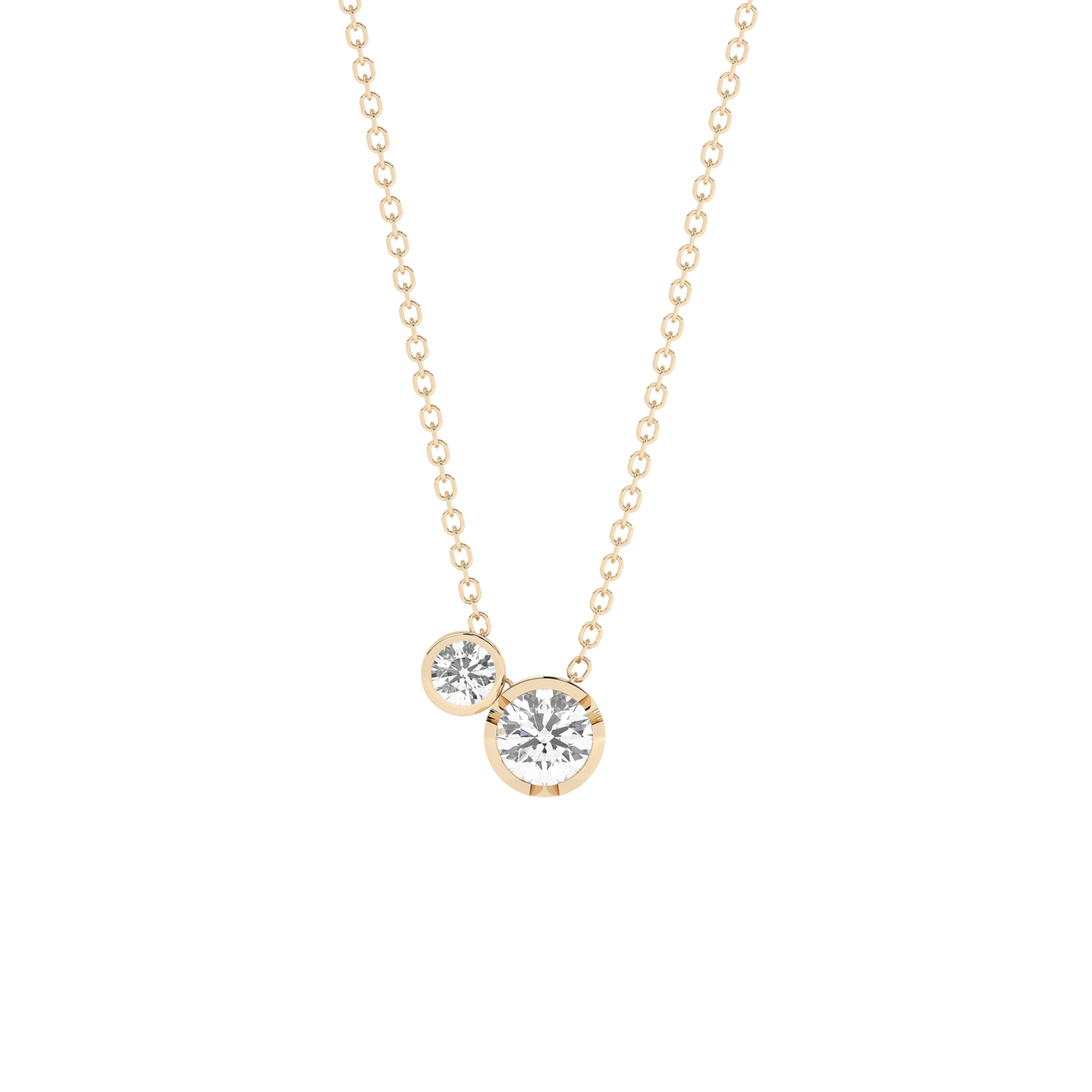 Bezel Diamond Necklace 14K Gold (0.13 ct.)