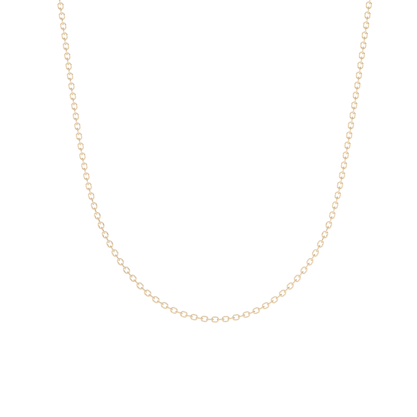 Slim Cable Necklace 14K Gold