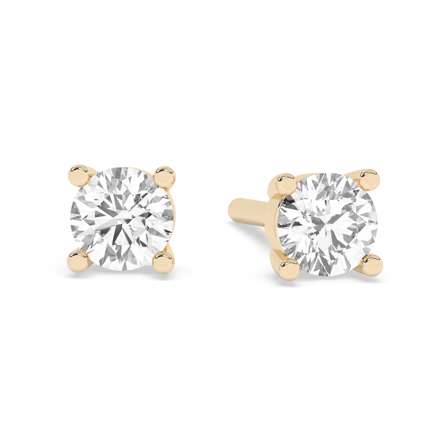 Medium Prong Diamond Stud 14K Gold (0.17 ct.) | Single