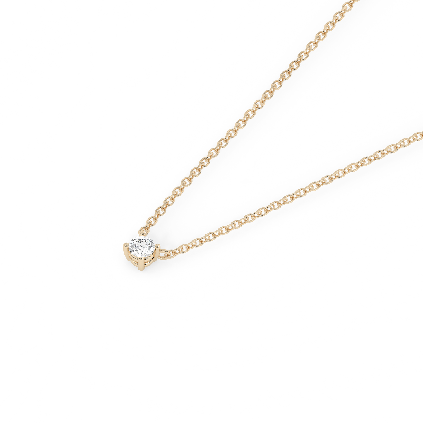 Tiny Prong Diamond Necklace 14K Gold (0.03 ct.)