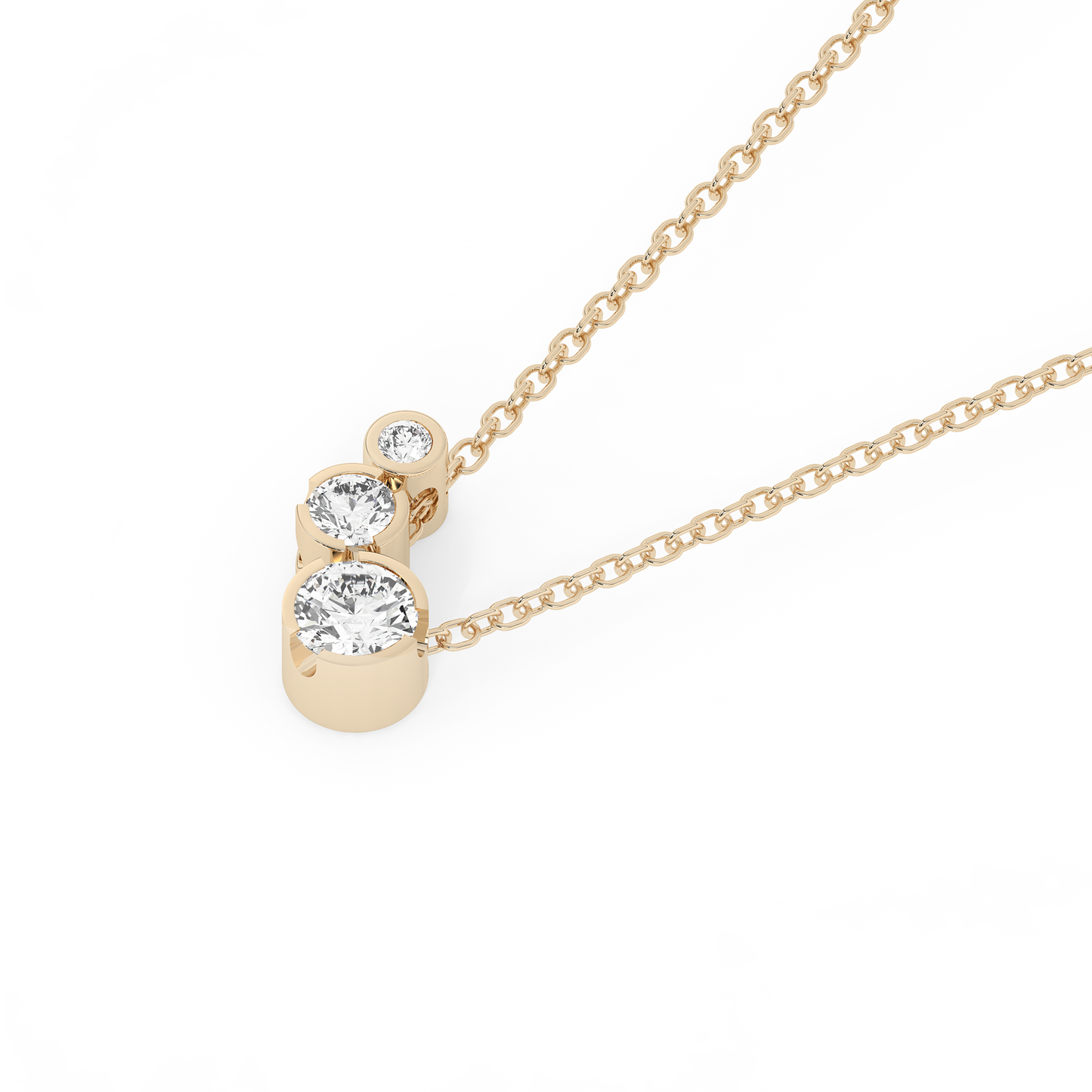 Bezel Diamond Necklace 14K Gold (0.26 ct.)