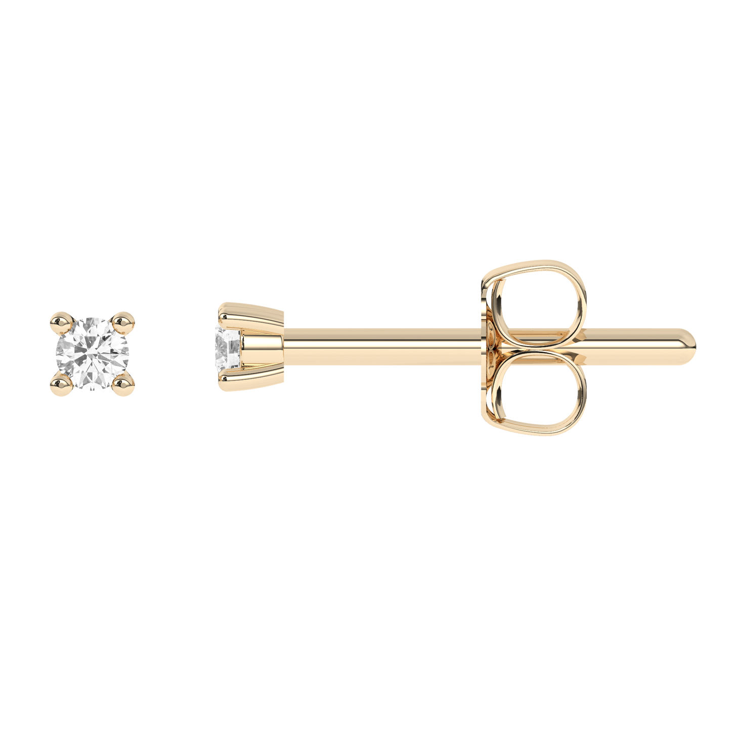 Tiny Prong Diamond Stud (0.015 ct.) 14K Gold | Single