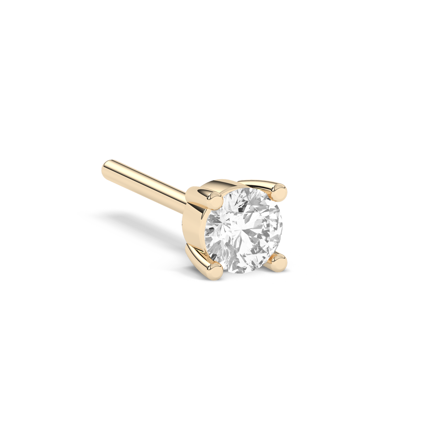 Medium Prong Diamond Stud 14K Gold (0.17 ct.) | Single
