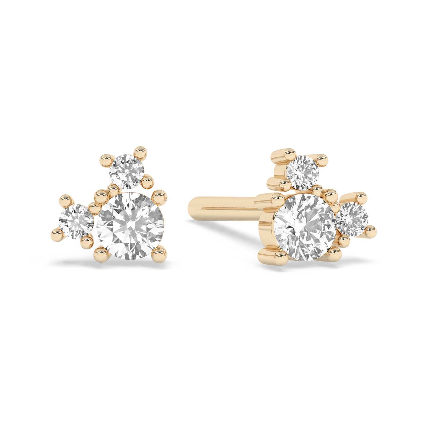 Prong Diamond Stud 14K Gold (0.08 ct.) | Single