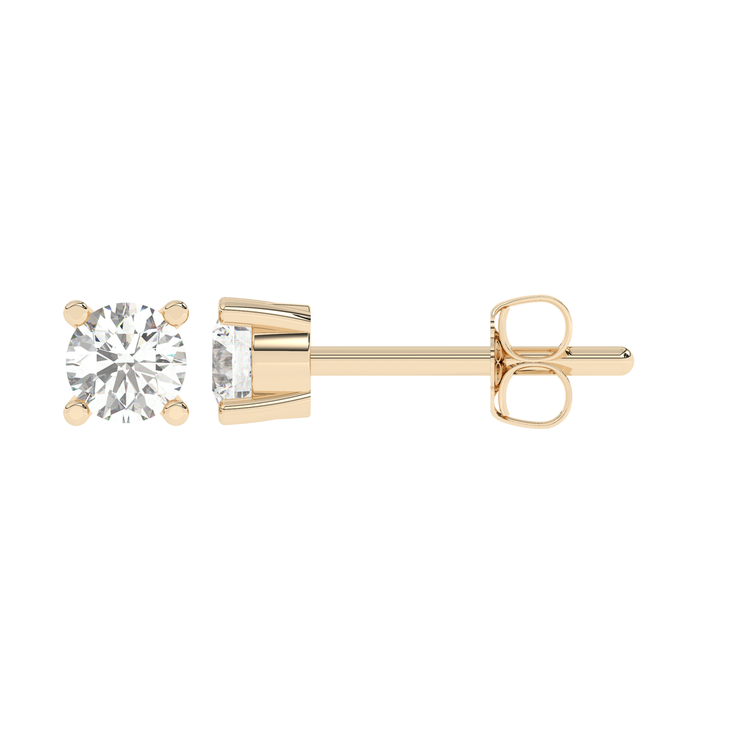 Medium Prong Diamond Stud 14K Gold (0.17 ct.) | Single