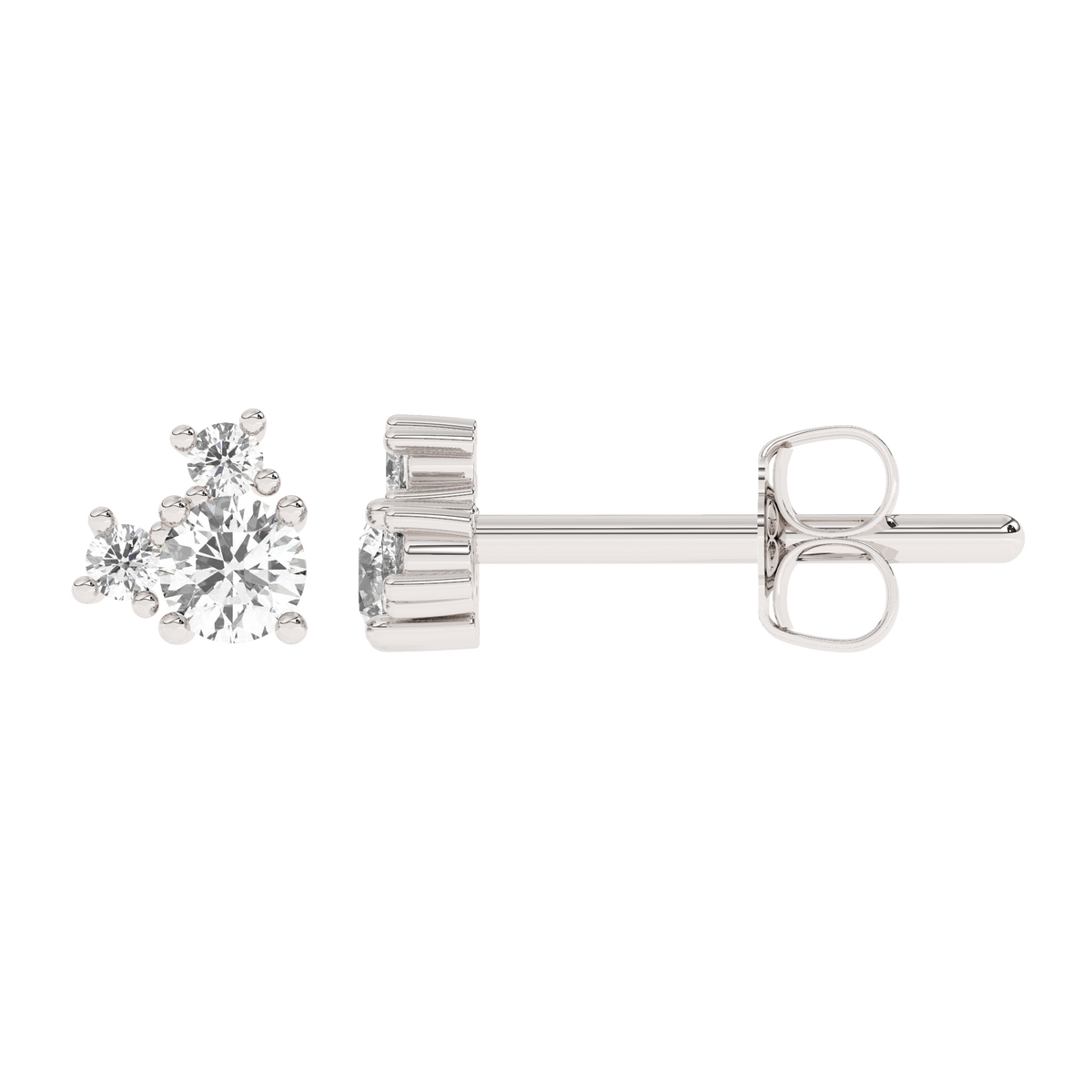 Prong Diamond Stud - 14K White Gold (0.08 ct.) | Single