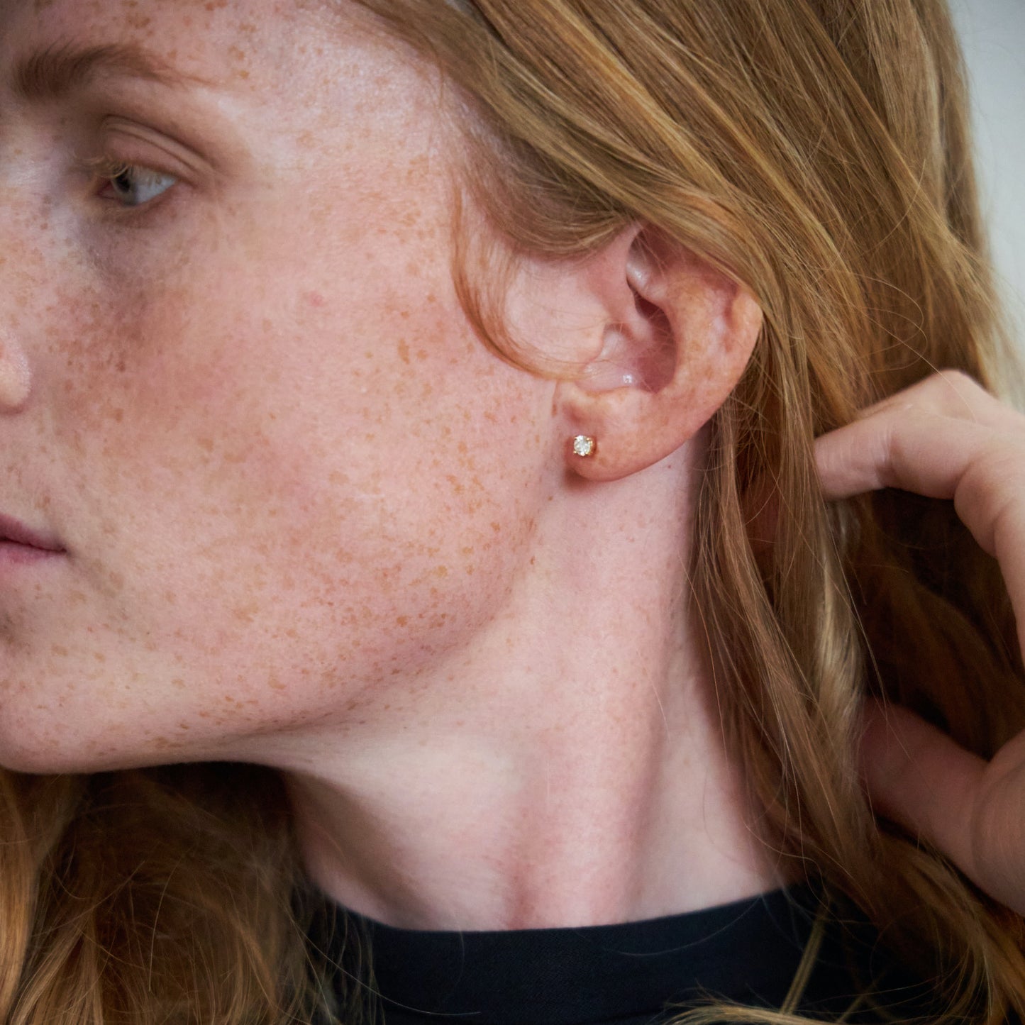 Medium Prong Diamond Stud 14K Gold (0.17 ct.) | Single