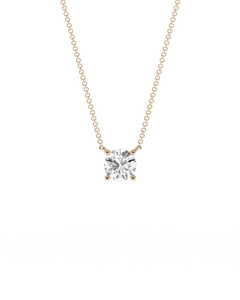 Prong Lab-grown Diamond Necklace - 14K Yellow Gold (0.50 ct.)