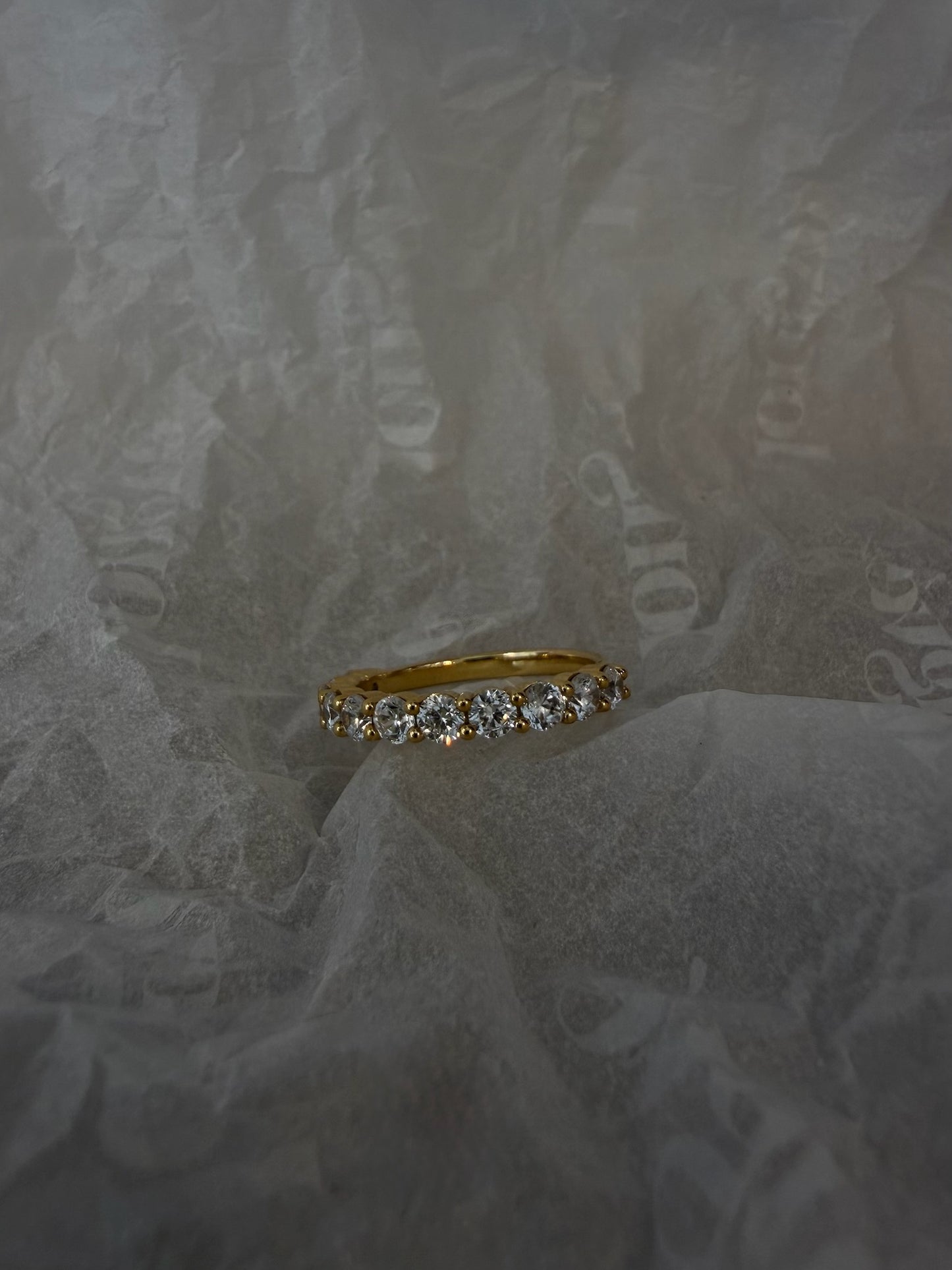 Large Round Prong Eternity Diamond Ring - 14K White Gold (1.1 ct.)
