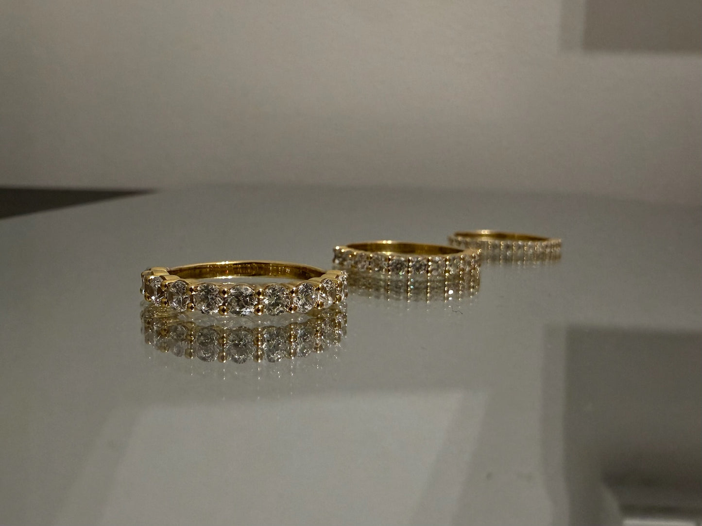 Large Round Prong Eternity Diamond Ring - 14K White Gold (1.1 ct.)