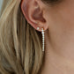 Extra Long Dangling Diamond Bezel Stud 14K Gold (0.46 ct.) | Single