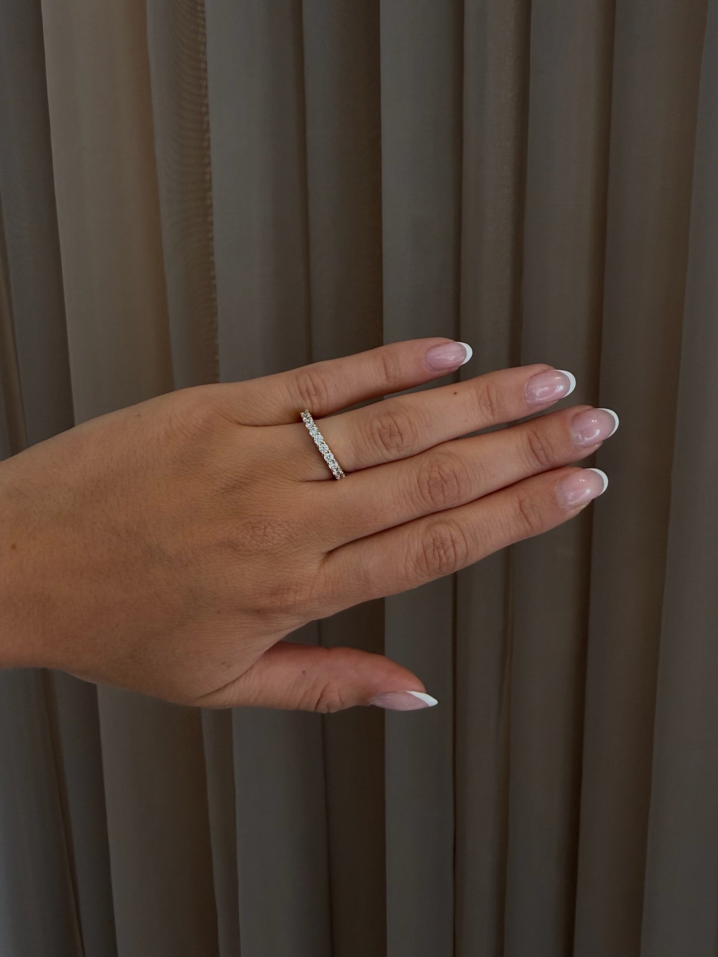 Medium Round Prong Eternity Lab-grown Diamond Ring - 14K White Gold (0.65 ct.)
