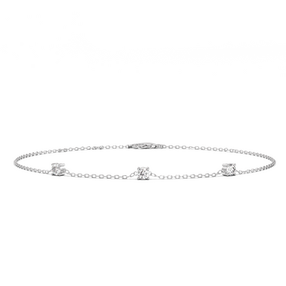 Prong Diamond Bracelet - 14K White Gold (0.18 ct.)