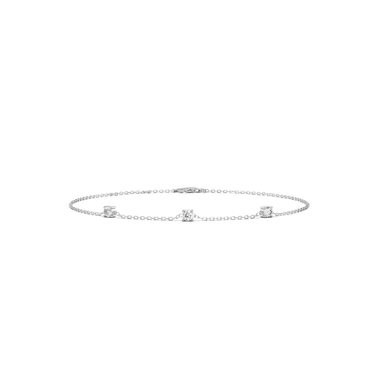Prong Lab-grown Diamond Bracelet - 14K White Gold (0.18 ct.)