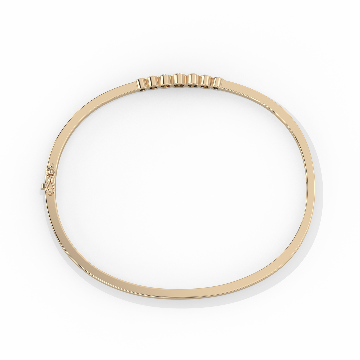 Bezel Diamond Bangle 14K Gold (0.29 ct.)