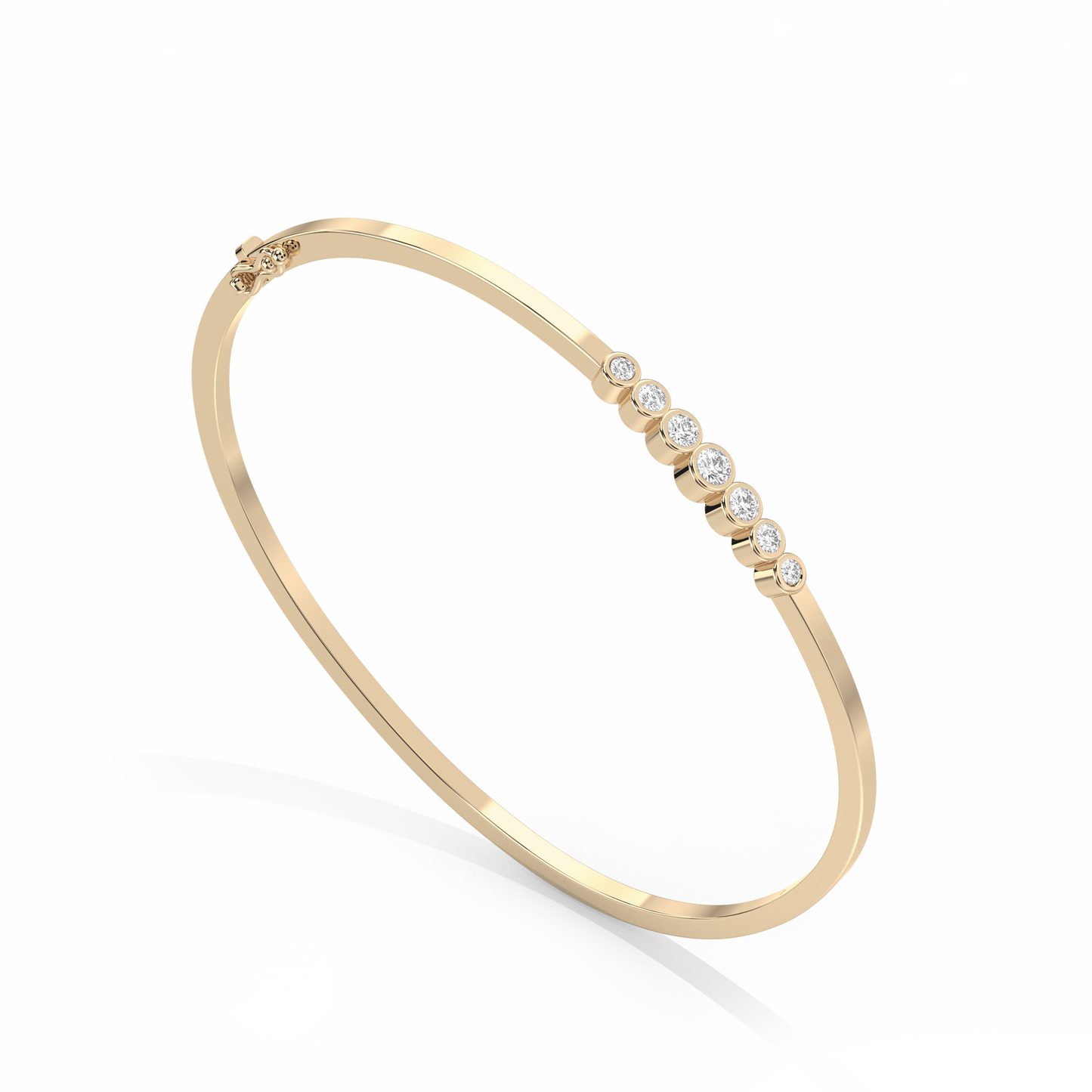 Bezel Diamond Bangle 14K Gold (0.29 ct.)