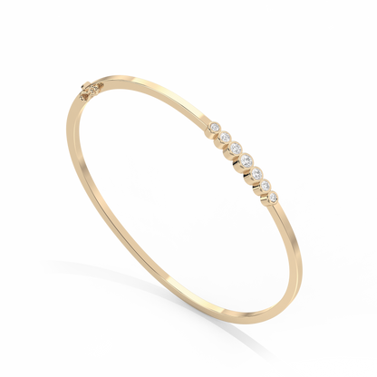 Bezel Diamond Bangle 14K Gold (0.29 ct.)