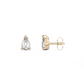 Medium pear cut diamond stud 14K Gold (0.20 ct.) | Single