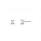 Small emerald cut diamond stud 14K Gold (0.10 ct.) | Single