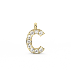 Letter Diamond Pendant | A-Z | - 14K Yellow Gold (0.04 ct.)