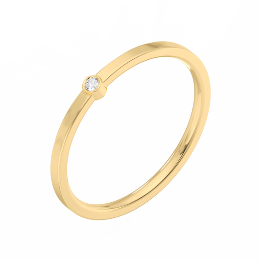 Lab-grown Diamond Solitaire Bezel Ring Tiny (0.02 ct.)