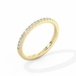 Lab-grown Half Eternity Ring Tiny 14k Yellow Gold