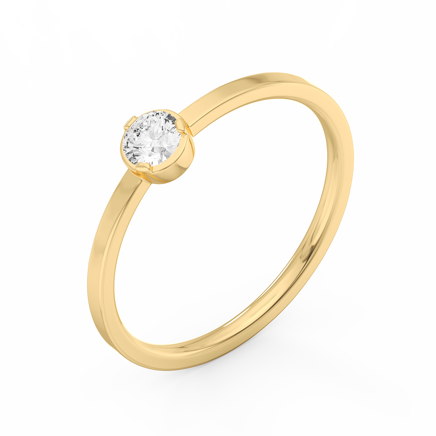 Diamond Solitaire Bezel Ring Medium (0.17 ct.)