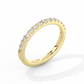 Lab-grown Half Eternity Ring Large 14k Yellow Gold