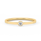 Lab-grown Diamond Solitaire Bezel Ring Small (0.06 ct.) 14K Yellow Gold