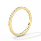 Lab-grown Half Eternity Ring Tiny 14k Yellow Gold