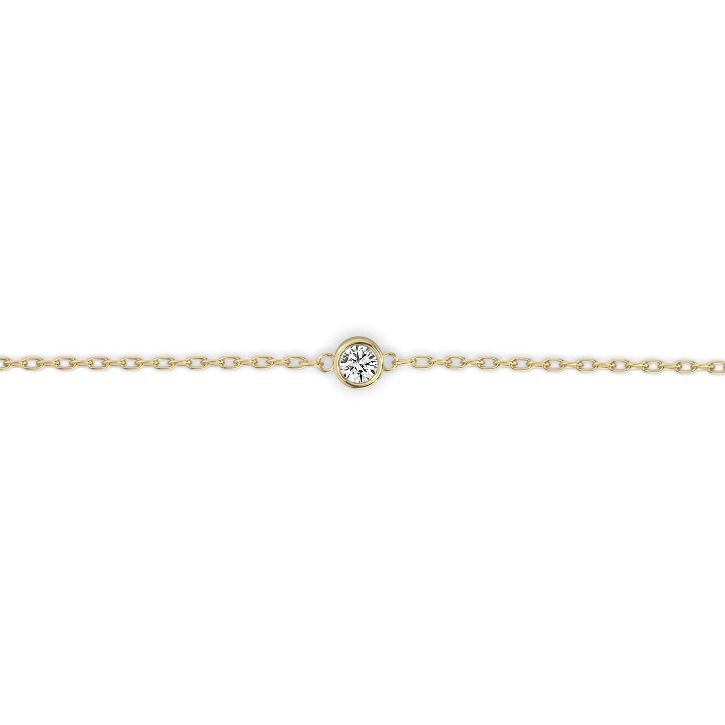 Bezel Diamond Bracelet (0.03 ct.) 14K Gold