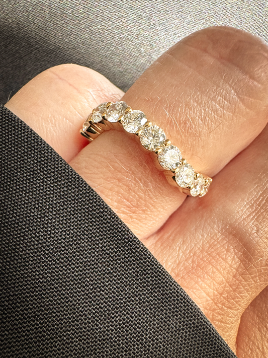 Bold Wave Lab-grown Diamond Ring - 14K White Gold (0.85 ct.)