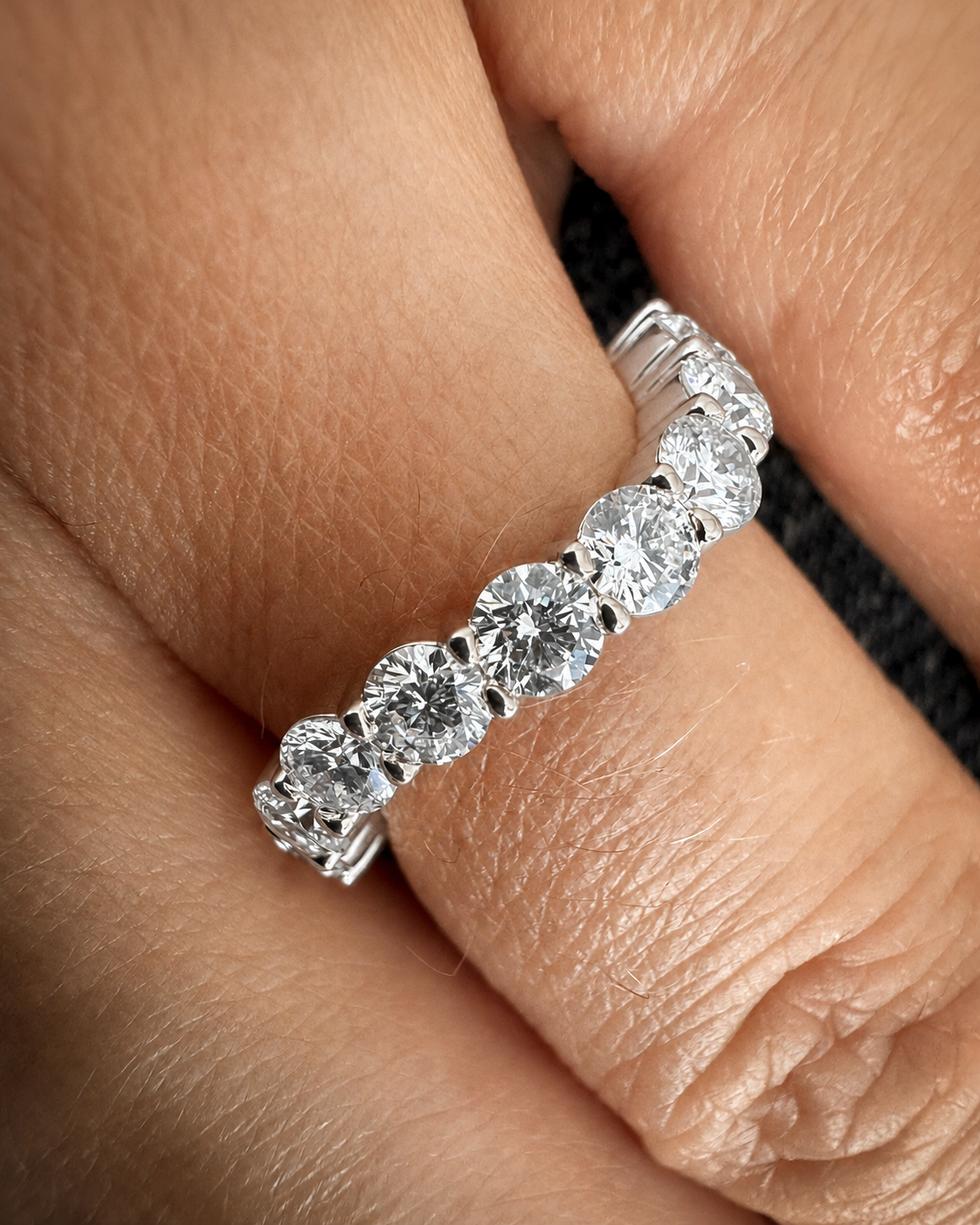 Bold Wave Lab-grown Diamond Ring - 14K White Gold (0.85 ct.)
