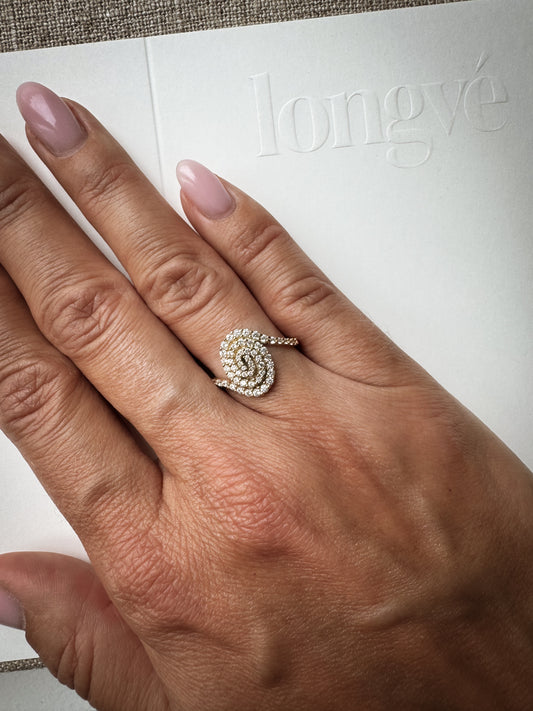 Shell diamond ring 14K Gold (0.56 ct.)