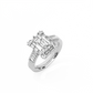 Baguette Halo Lab-grown Diamond Ring  - 14K White Gold (2.55 ct.)