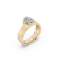 Oval Wide Band Lab-grown Diamond Ring - 14K Yellow Gold (1.50 ct.)