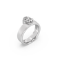 Oval Wide Band Lab-grown Diamond Ring - 14K White Gold (1.50 ct.)