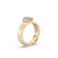 Oval Wide Band Lab-grown Diamond Ring - 14K Yellow Gold (1.50 ct.)