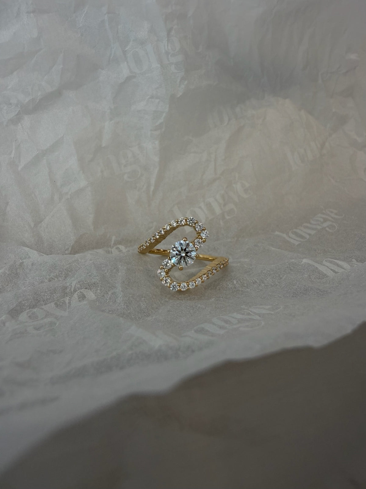 Bold Snake Solitaire Lab-grown Diamond Ring - 14K Yellow Gold (1.02 ct.)