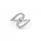 Bold Snake Solitaire Lab-grown Diamond Ring - 14K White Gold (1.02 ct.)