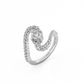 Bold Snake Solitaire Lab-grown Diamond Ring - 14K White Gold (1.02 ct.)