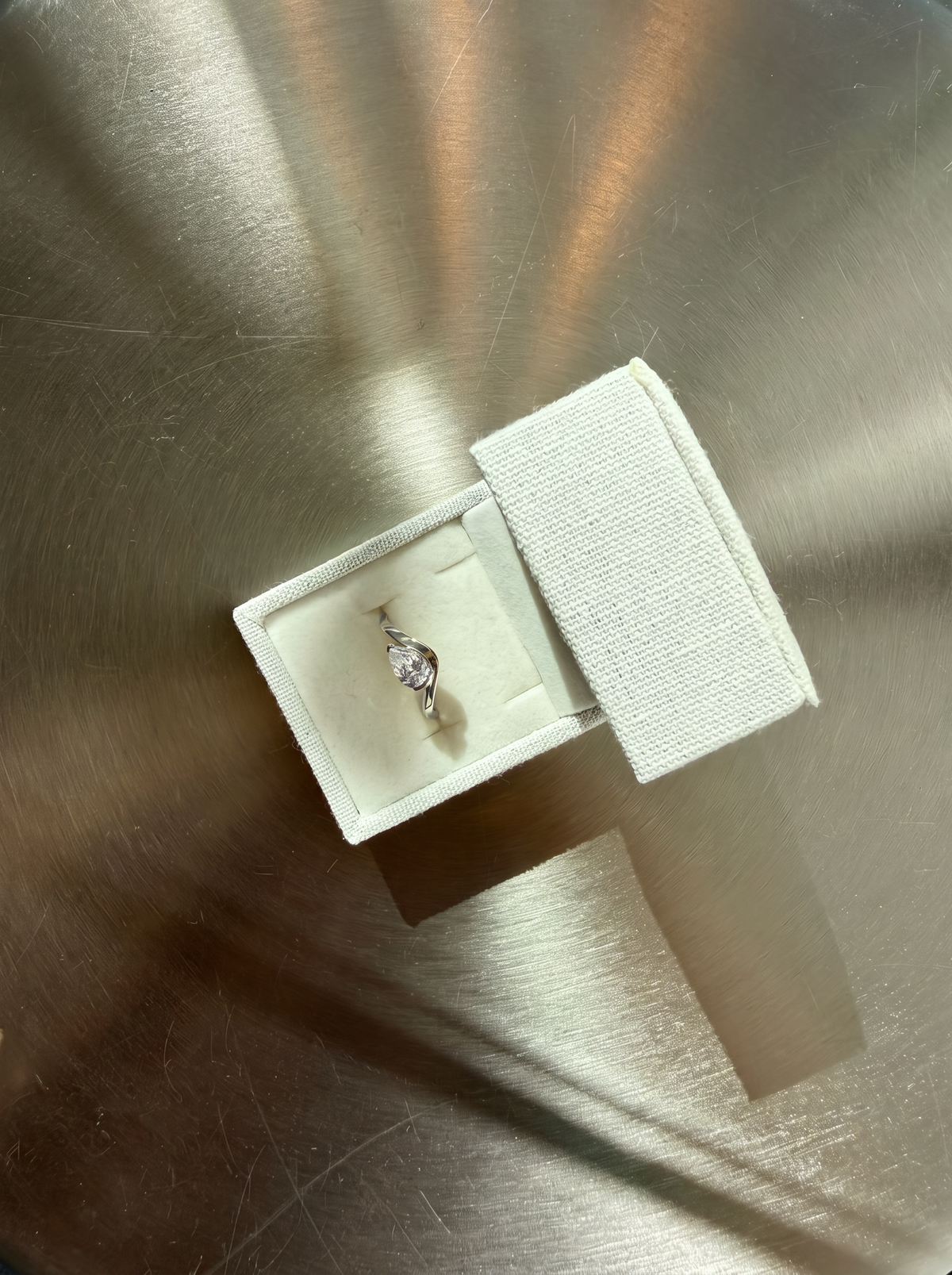 Bold Pear Lab-grown Diamond Ring - 14K White Gold (0.70 ct.)