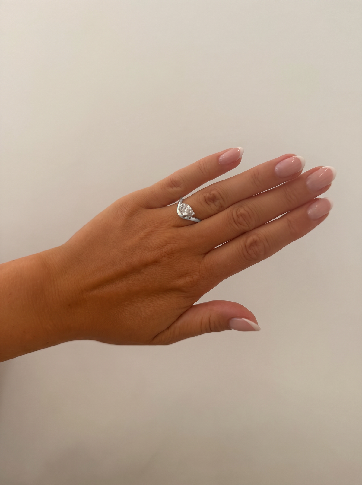 Bold Pear Lab-grown Diamond Ring - 14K White Gold (0.70 ct.)